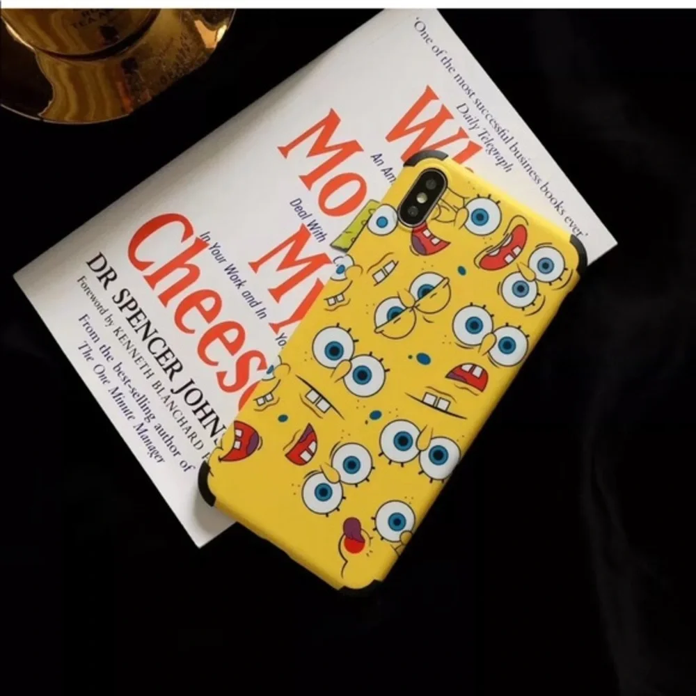 Cartoon Spongebob Soft Case Cover For iPhone 7+